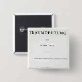 ジークムント・フロイト著Traumdeutung死ぬTitlepage 缶バッジ (正面&裏面)