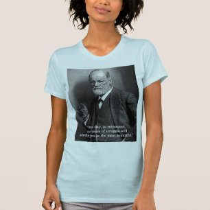 ジークムント・フロイト"1日"。 引用文のTシャツ-色 Tシャツ
