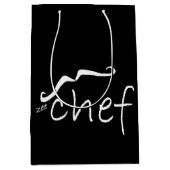 ジーシェフフランスのブラックMGB ミディアムペーパーバッグ (正面)