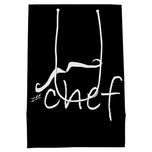 ジーシェフフランスのブラックMGB ミディアムペーパーバッグ (裏面)