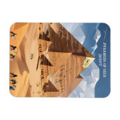 ジーズのピラミッド、エジプト旅行アートヴィンテージ磁石 マグネット (横)