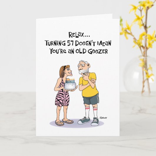 ジーゼル第57誕生日 カード (黄色い花)