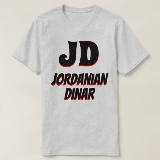 ジード（JD）ジョルダン・ディナール グレー Tシャツ (デザイン正面)