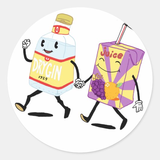 ジーナとジュース ラウンドシール (正面)