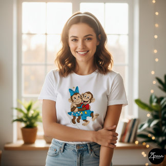 ジーナとミモがイチャイチャしている。 トライブレンドTシャツ