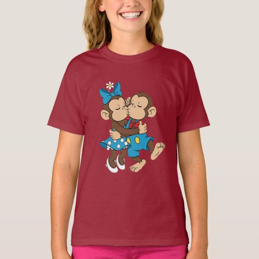 ジーナとミモのキス Tシャツ (正面)