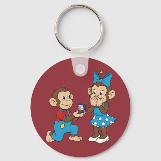 ジーナとミモのプロポーズ キーホルダー (正面)