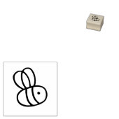 ジーナのハチ2 1x1インチ ラバースタンプ (押印)