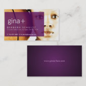 ジーナの顔[紫]名刺 名刺 (正面/裏面)