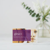 ジーナの顔[紫]名刺 名刺 (スタンド正面)