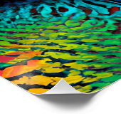 ジーナクイーンレインボーキュートヘアブラックメラニンアフロアー ポスター (コーナー)