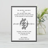 ジーニャム招待状インブラック 招待状 (スタンド正面)