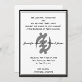 ジーニャム招待状インブラック 招待状 (正面/裏面)