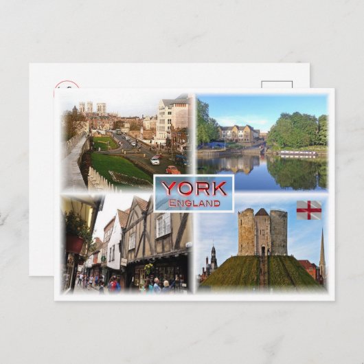 ジービー ヨーク ^ ウォールズ アンド ミンスター - リバー ウース - シャンブル ポストカード (正面/裏面)