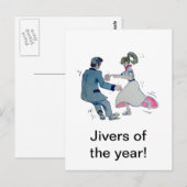 ジーブおもしろい！スイング踊りロックンロール ポストカード (正面/裏面)