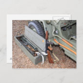 ジープによる第二次世界大戦の武器とキット ポストカード (正面/裏面)