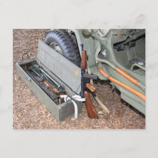 ジープによる第二次世界大戦の武器とキット ポストカード