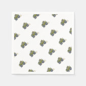 ジープを運転している象の漫画のイラストレーション。 スタンダードカクテルナプキン (正面)