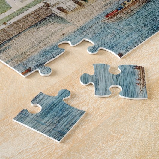 ジーンが刻む繊維のサマセット州の古い家 ジグソーパズル (側面)