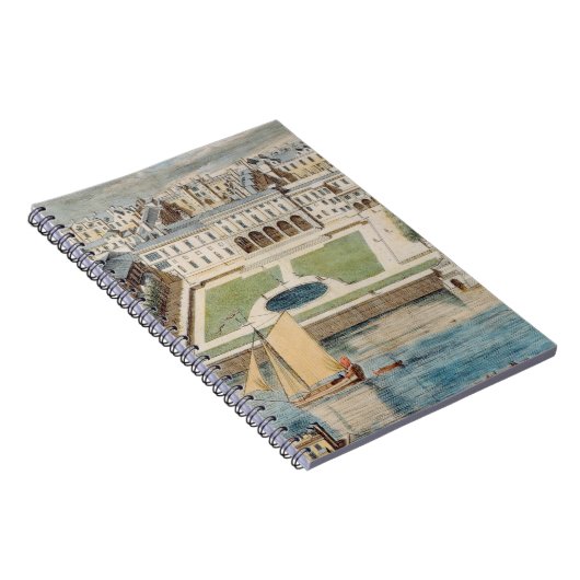 ジーンが刻む繊維のサマセット州の古い家 ノートブック (右側)