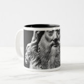 ジーンの葬儀の彫像からII deビエンヌを破裂させて下さい ツートーンマグカップ (正面左)