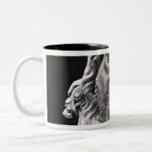 ジーンの葬儀の彫像からII deビエンヌを破裂させて下さい ツートーンマグカップ (左)