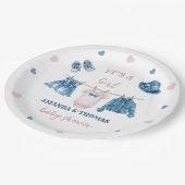 ジーンガールベビーシャワー ペーパープレート (アングル)