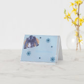 ジーンジャケット誕生日ガーリーカード カード (黄色い花)