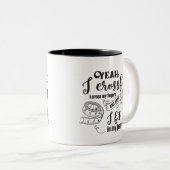 ジーンズおもしろいワードアート ツートーンマグカップ (正面右)