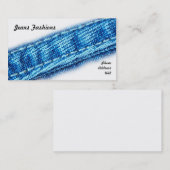 ジーンズおよびデニムの生地のクローズアップ 名刺 (正面/裏面)