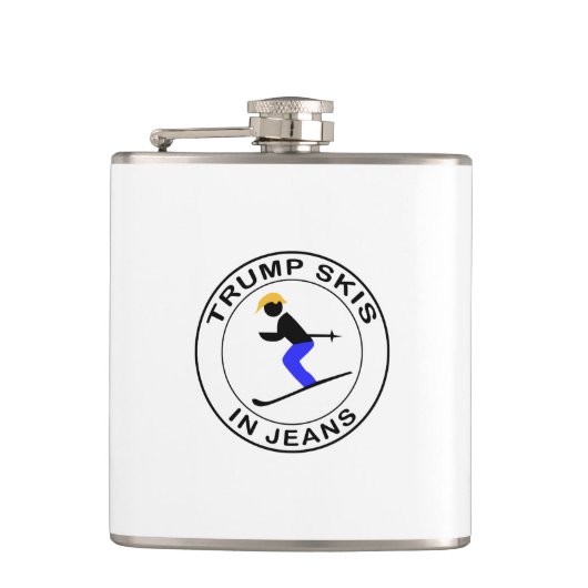 ジーンズで切り札のスキー フラスク (正面)