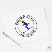 ジーンズで切り札のスキー ラウンドシール (封筒)