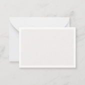 ジーンズで子犬アートモノグラムパーソナライズされたノートカード ノートカード (裏面)