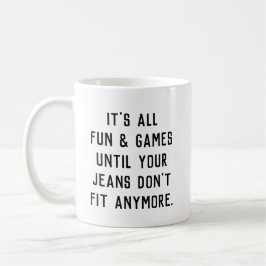 ジーンズにフィットしないまですべておもしろい&ゲーム コーヒーマグカップ