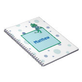 ジーンズのカエル，誕生日,水玉模様 ノートブック (右側)