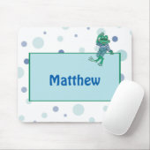 ジーンズのカエル，誕生日,水玉模様 マウスパッド (マウス)