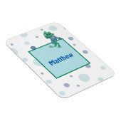 ジーンズのカエル，誕生日,水玉模様 マグネット (右側)