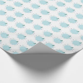 ジーンズのカエル，誕生日,水玉模様 ラッピングペーパー (角)