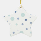 ジーンズのカエル,誕生日,水玉模様,名前をカスタムする セラミックオーナメント (裏面)