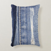 ジーンズのテクスチャ背景。 アクセントクッション (正面(垂直))