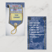 ジーンズのデニムの名刺 名刺 (正面/裏面)