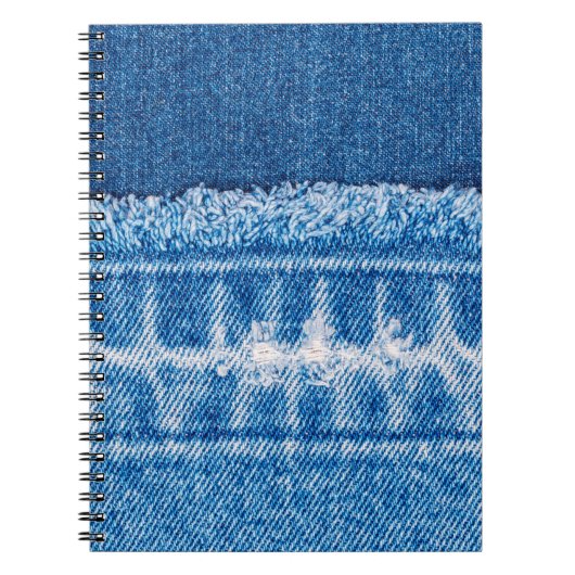 ジーンズのデニムテクスチャ ノートブック (正面)