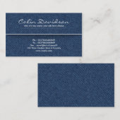 ジーンズの生地の名刺 名刺 (正面/裏面)