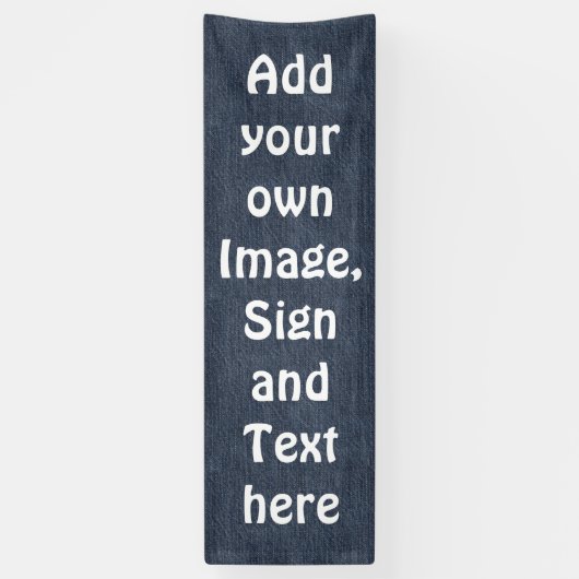 ジーンズの生地パターン + あなたのアイディア 横断幕 (縦)