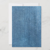 ジーンズの生地感 招待状 (裏面)
