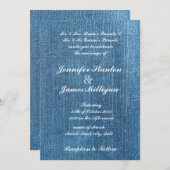 ジーンズの生地感 招待状 (正面/裏面)