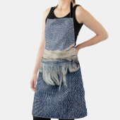 ジーンズの質感、背スタイリッシュ景。 エプロン (インサイチュ)