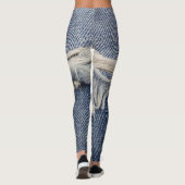 ジーンズの質感、背スタイリッシュ景。 レギンス (裏面)