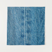 ジーンズは背景をクローズアップ。デニムステッチ。青F タペストリー (正面(横))
