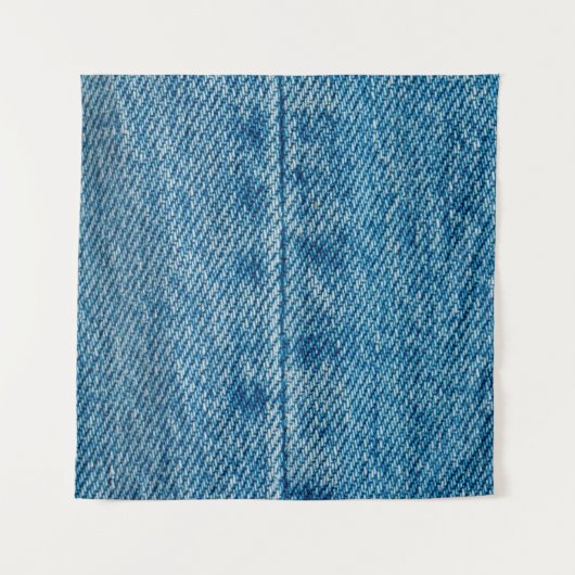 ジーンズは背景をクローズアップ。デニムステッチ。青F タペストリー (正面(横))